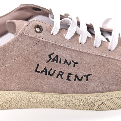 Saint Laurent Distressed Suede Mens Court Classic Sneakers 43 Rose Antique 7 of 9