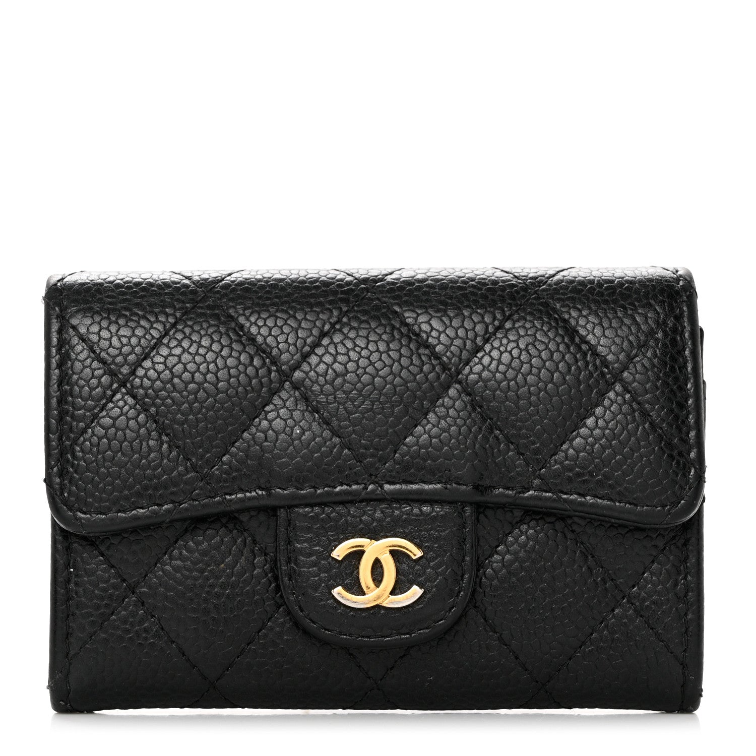 Chanel Caviar Quilted Flap Card Holder Black 1 of 9