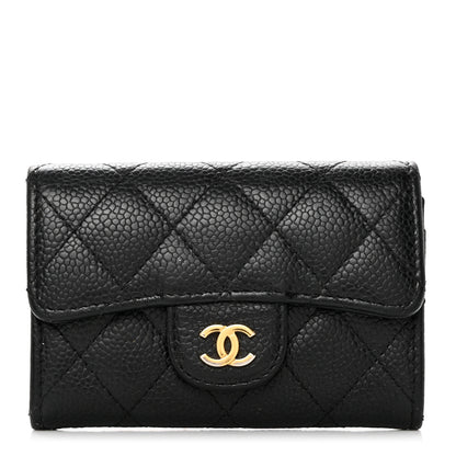 Chanel Caviar Quilted Flap Card Holder Black 1 of 9