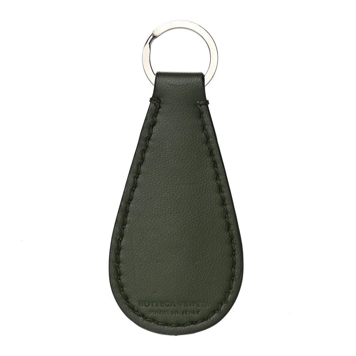 Nappa Intrecciato Key Ring Dark Green