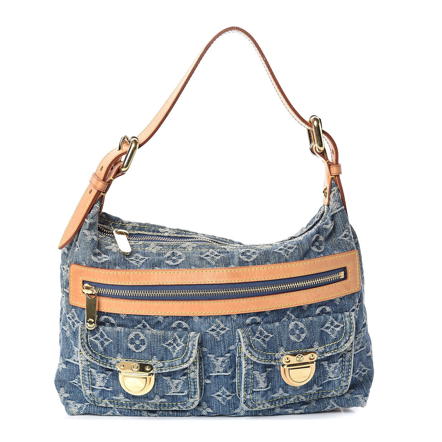 Monogram Denim Baggy PM Blue