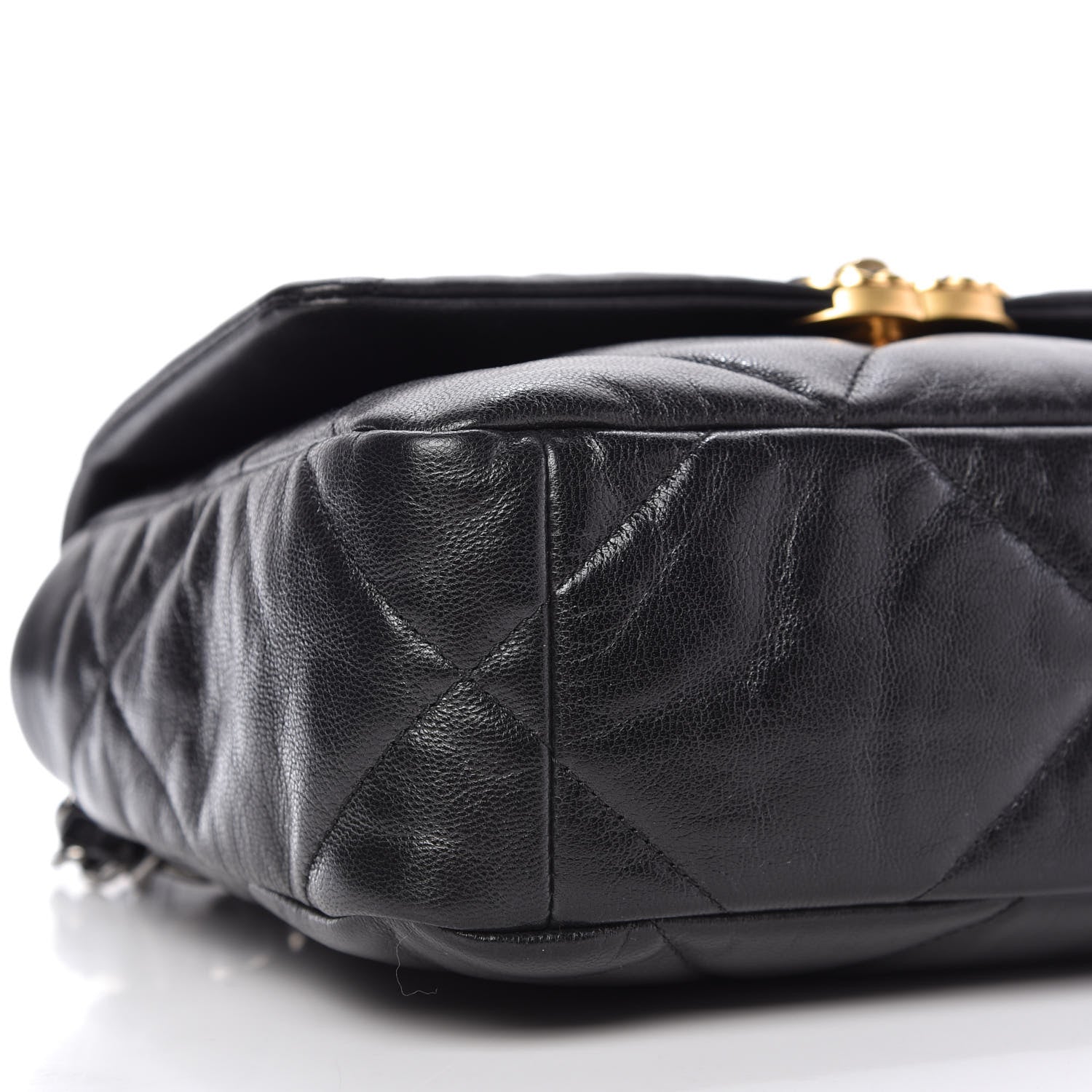 Chanel Goatskin Quilted Medium 19 Flap Black 6 of 11