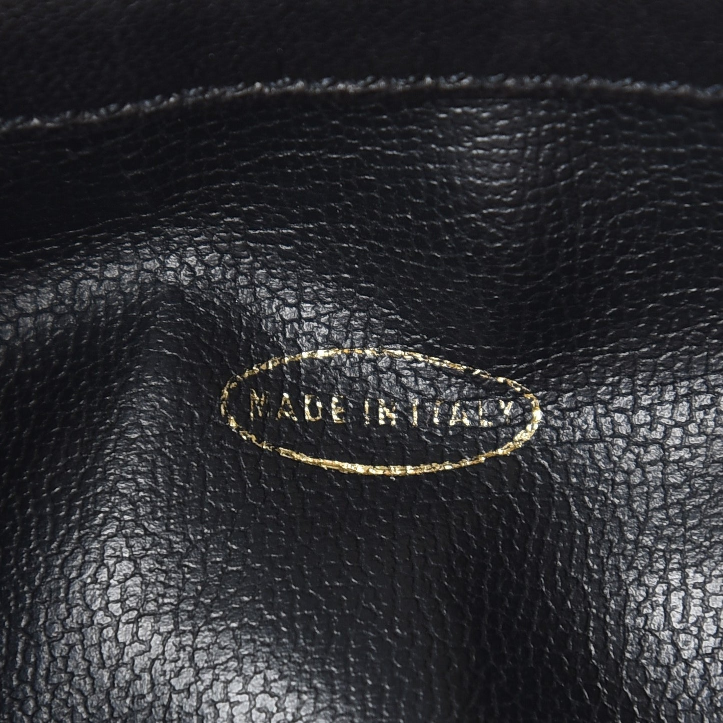 Lambskin CC Drawstring Bag Black