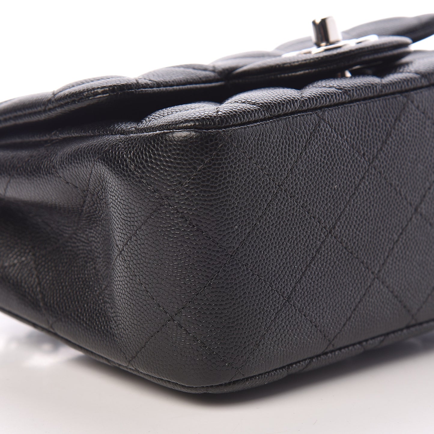 Caviar Quilted Mini Square Flap Black