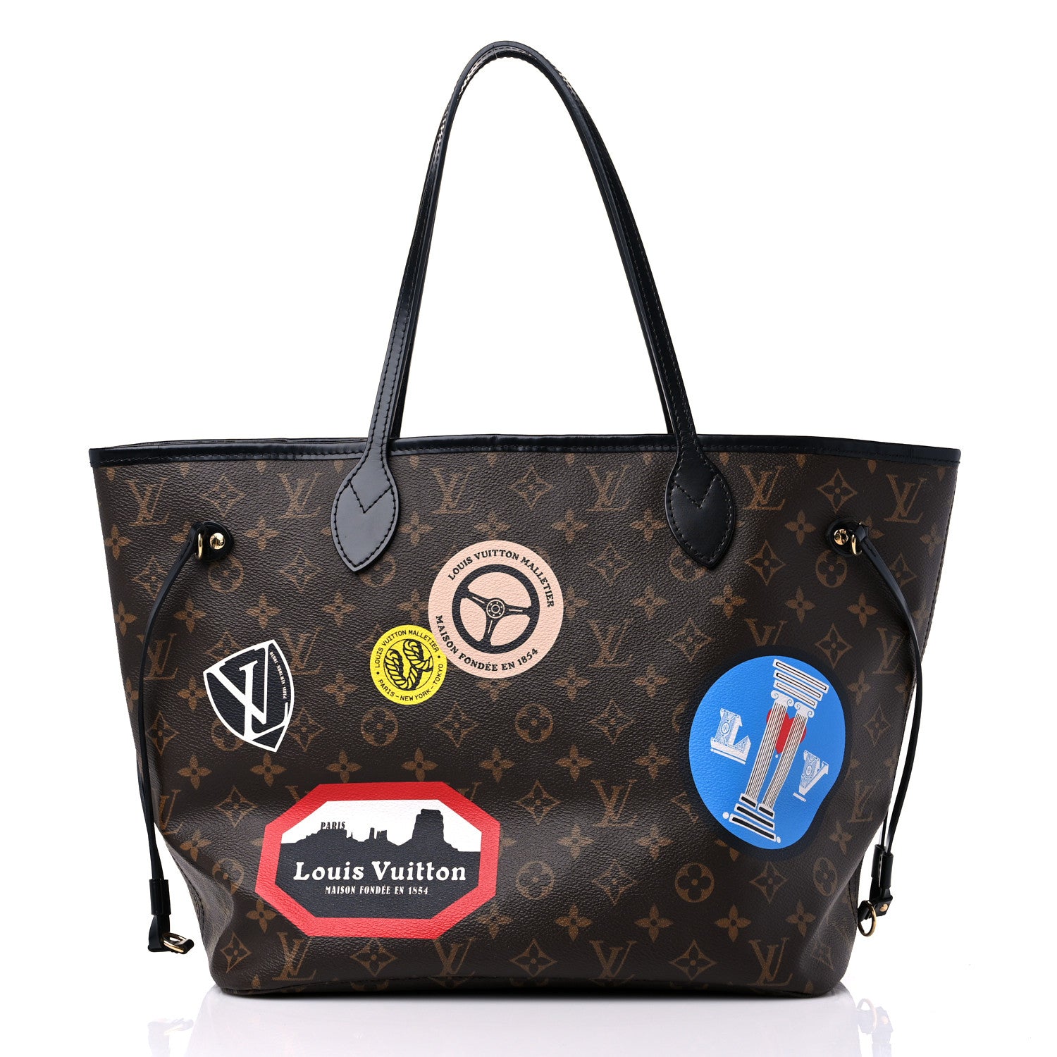 Louis Vuitton Monogram World Tour Neverfull MM 3 of 17