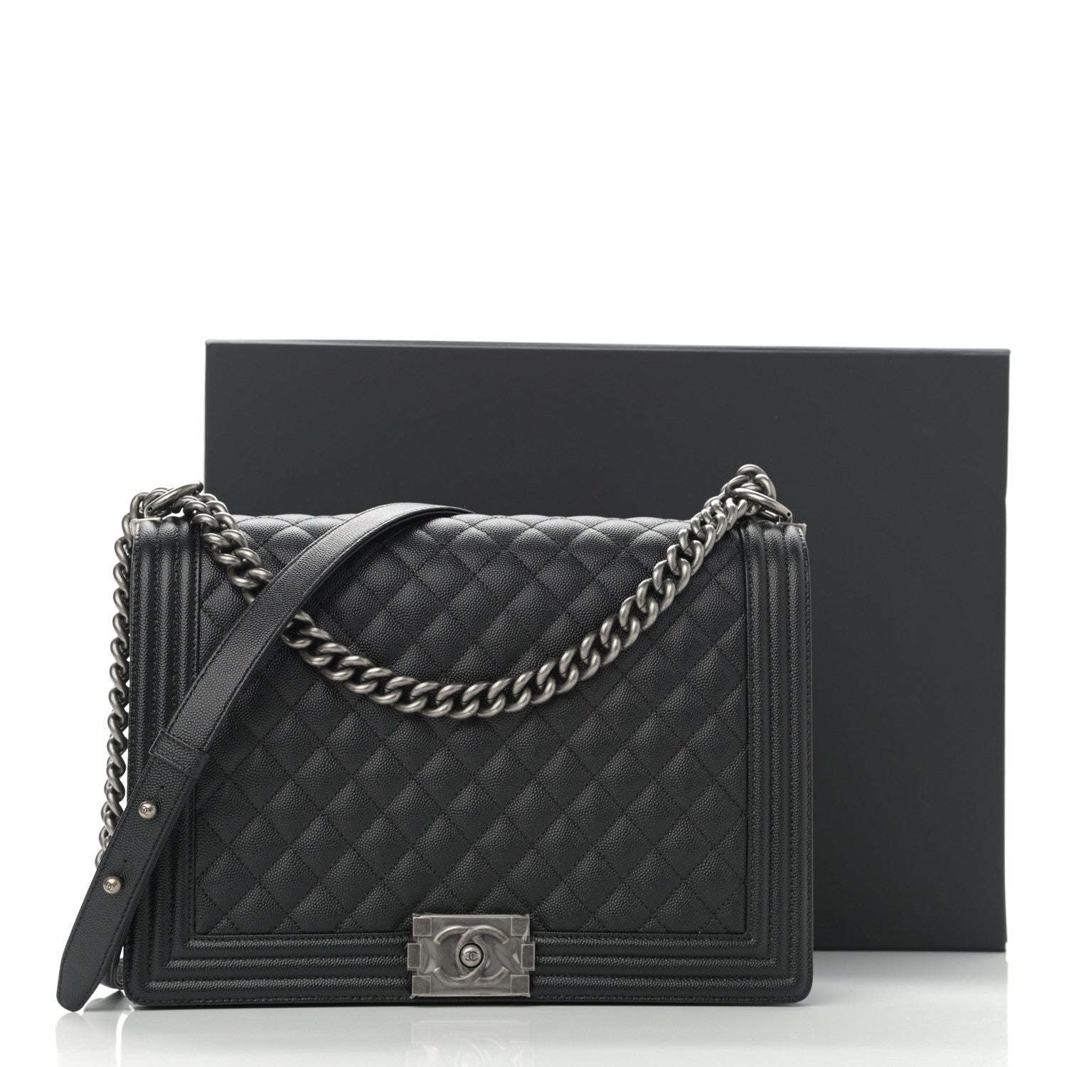 Chanel Caviar Quilted Large Boy Flap Black 11 of 11