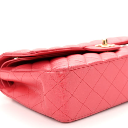 Chanel Caviar Quilted Medium Double Flap Dark Pink 9 of 10