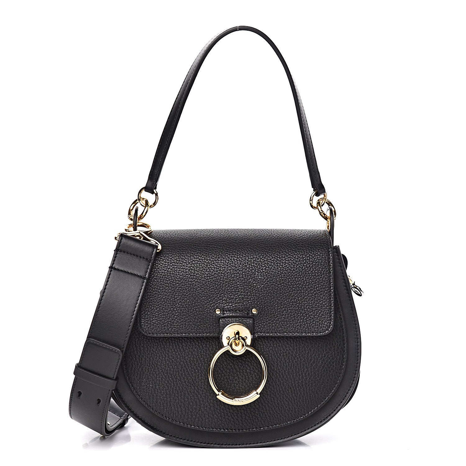 Chloe Grained Calfskin Large Tess Bag Black 1 of 10
