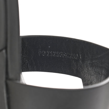 Hermes Goatskin Elda Espadrille Wedge Sandals 38 Black 8 of 13