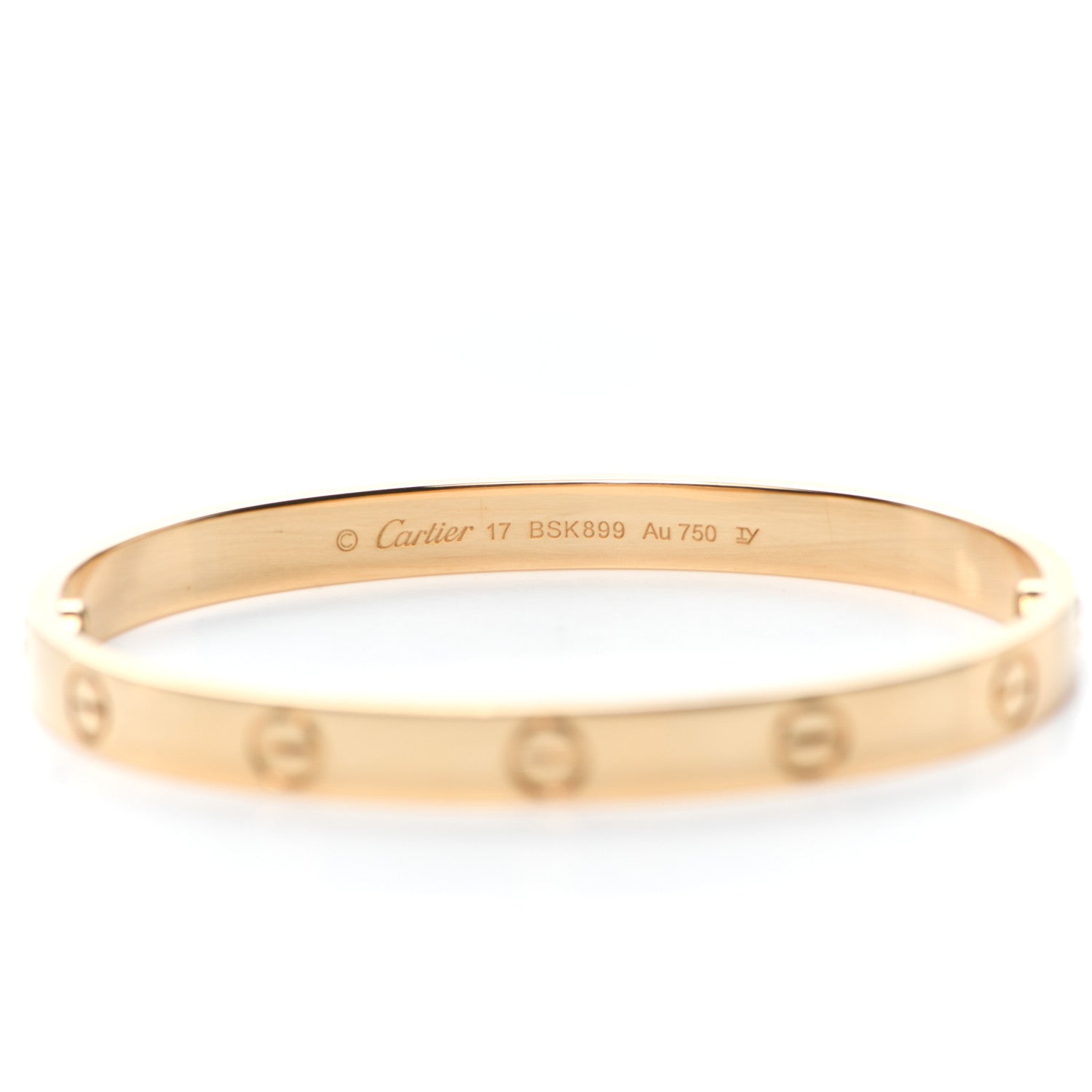 Cartier 18K Yellow Gold LOVE Bracelet 17 4 of 6