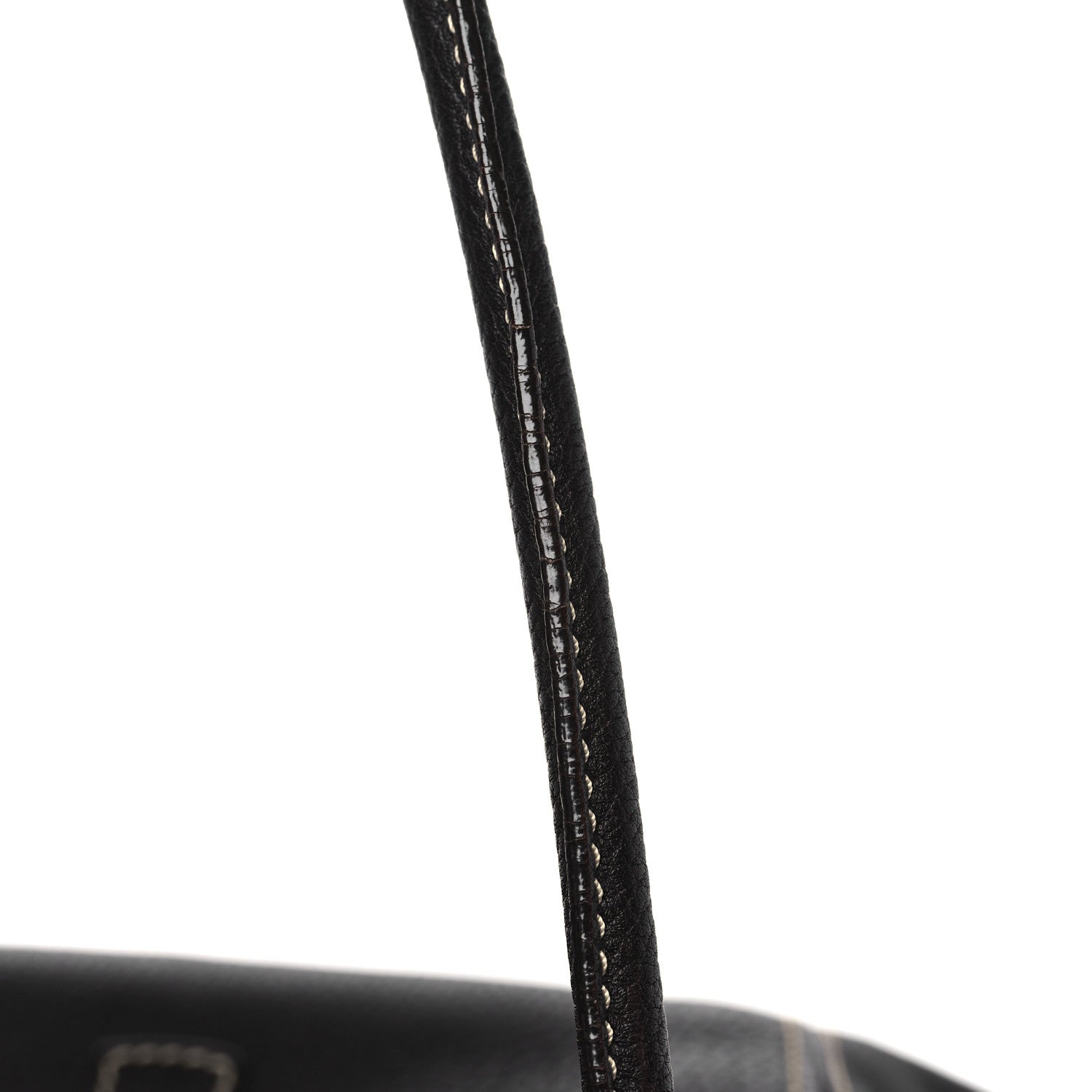 Loro Piana Grained Calfskin Globe Shoulder Bag Dark Chocolate Licorice 10 of 10