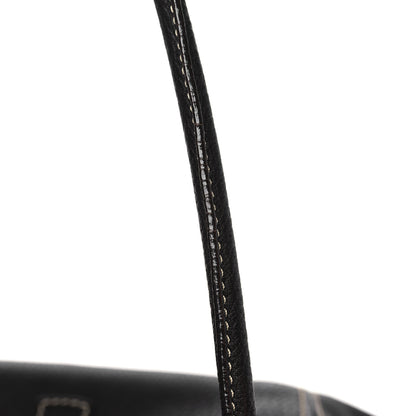 Loro Piana Grained Calfskin Globe Shoulder Bag Dark Chocolate Licorice 10 of 10