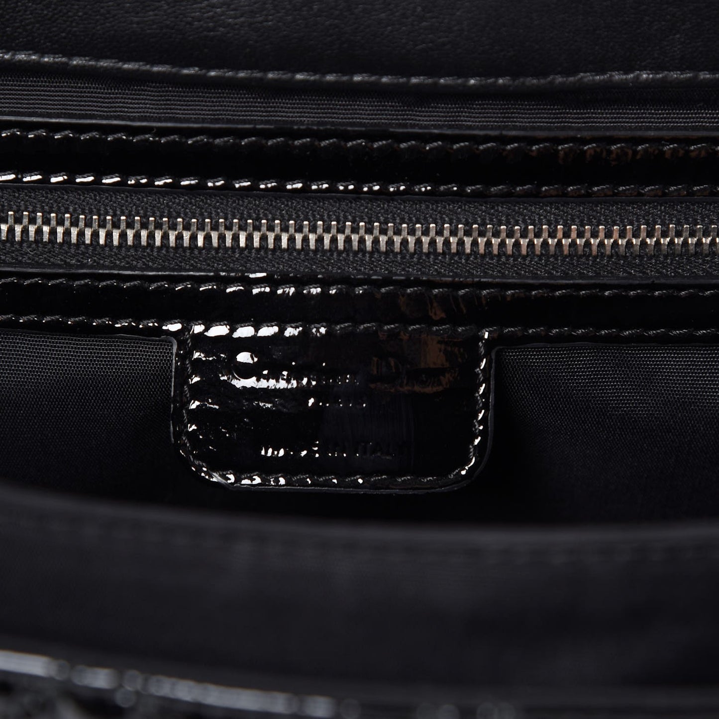 Patent Cannage Large New Lock Flap Black