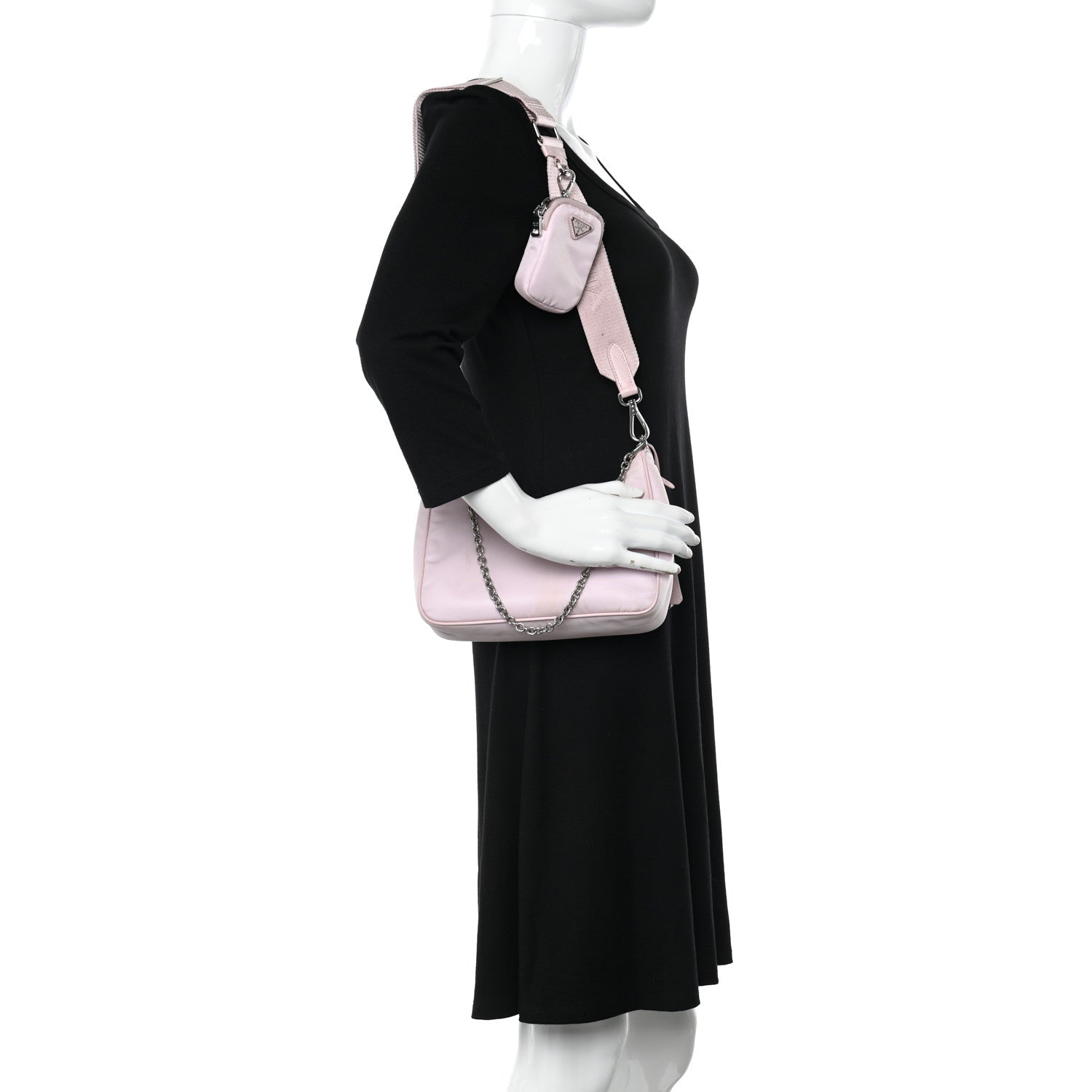 Prada Nylon Re-Edition 2005 Shoulder Bag Alabastro 2 of 14