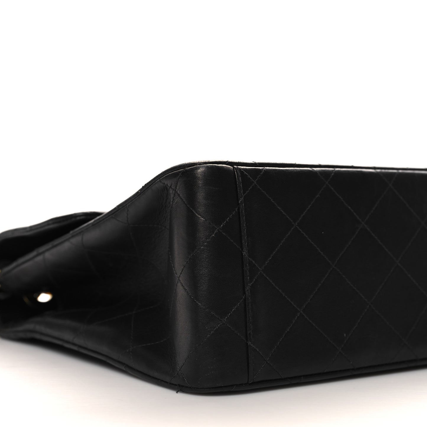 Lambskin Quilted XL Jumbo Single Flap Black