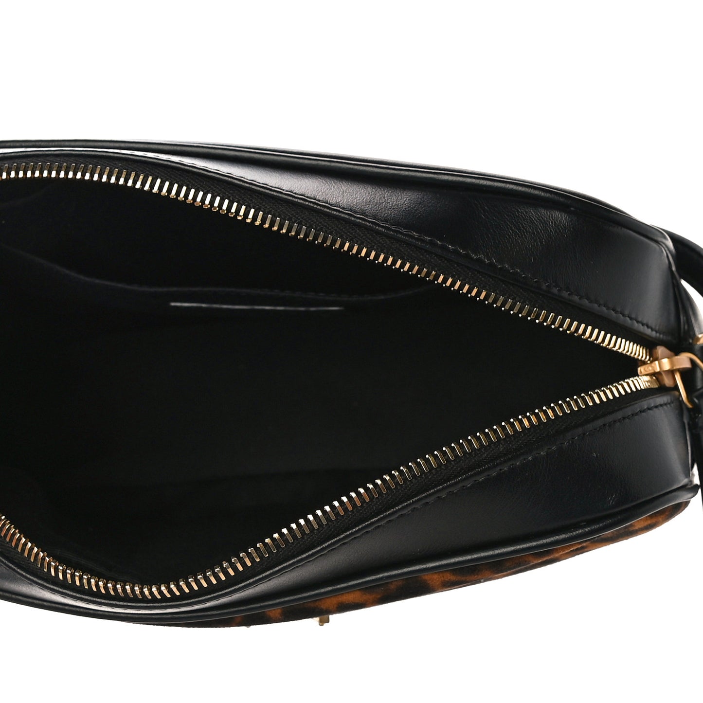 Calfskin Leopard Print Monogram Lou Camera Bag Black