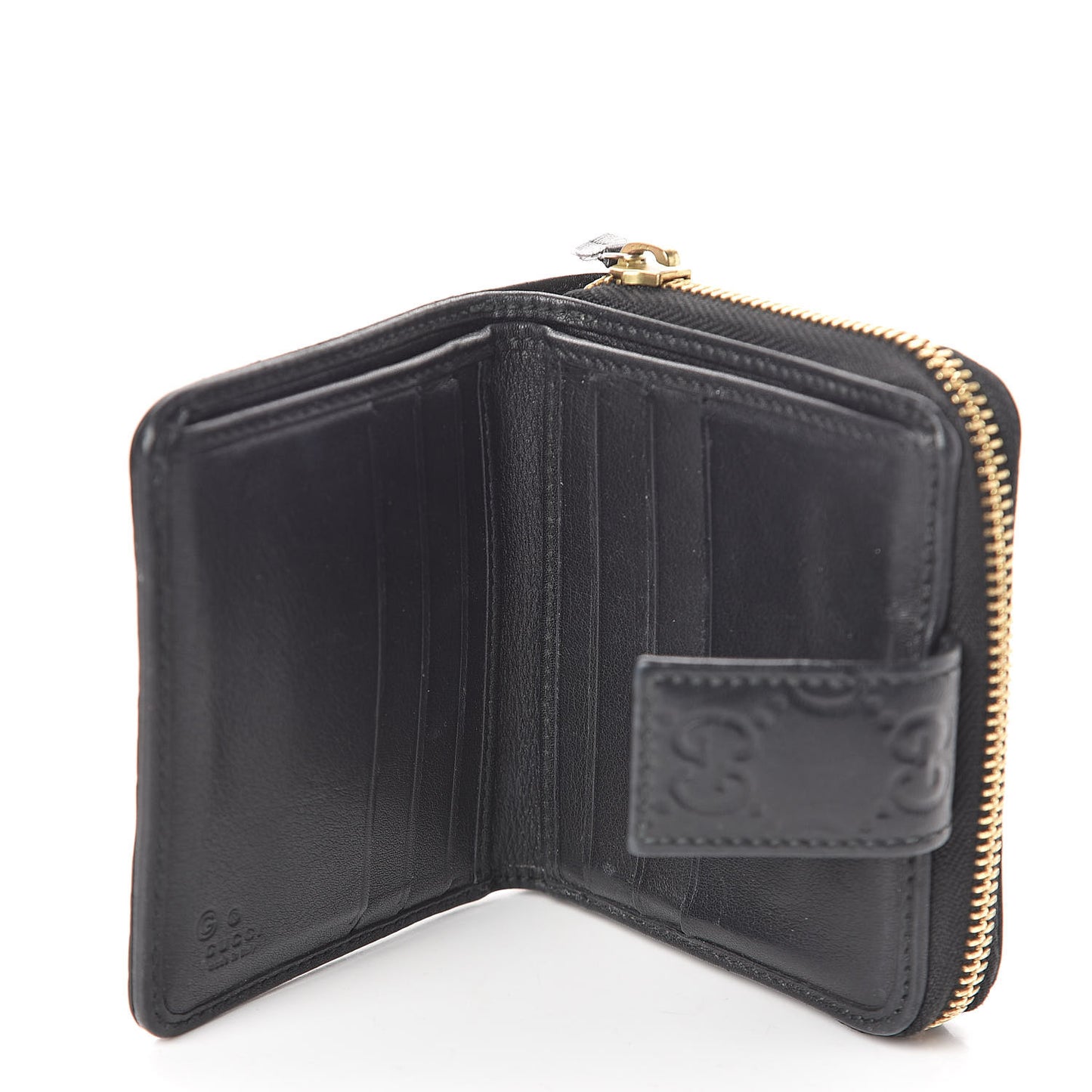 Guccissima Zip Around French Wallet Black