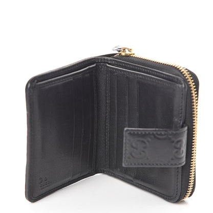 Gucci Guccissima Zip Around French Wallet Black 5 of 8