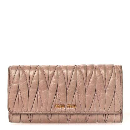 Miu Miu Nappa Lux Matelasse Flap Wallet Mughetto 1 of 10