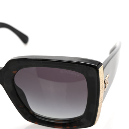 Chanel Acetate Rectangle Sunglasses 5435-A Black 7 of 8