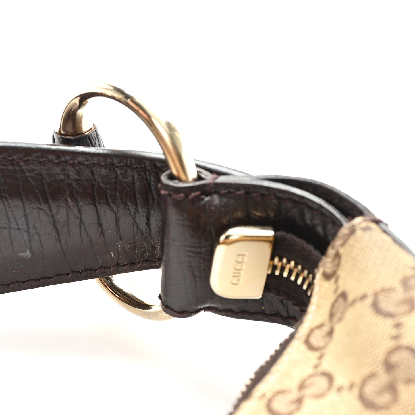 Monogram Medium Horsebit Chain Hobo Dark Brown