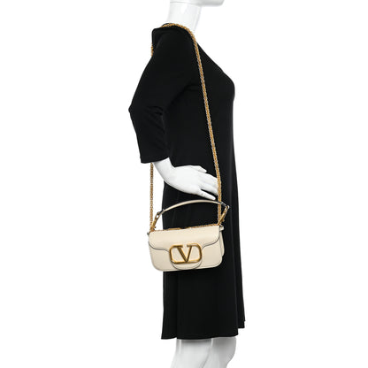 Valentino Garavani Calfskin Vlogo Small Loco Shoulder Bag Light Ivory 2 of 10