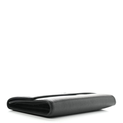 Chanel Caviar Sevruga Long Flap Wallet Black 4 of 8