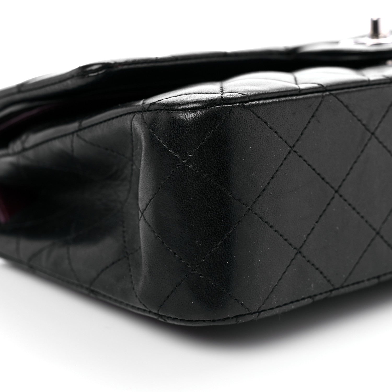 Chanel Lambskin Quilted Medium Double Flap Black 7 of 8