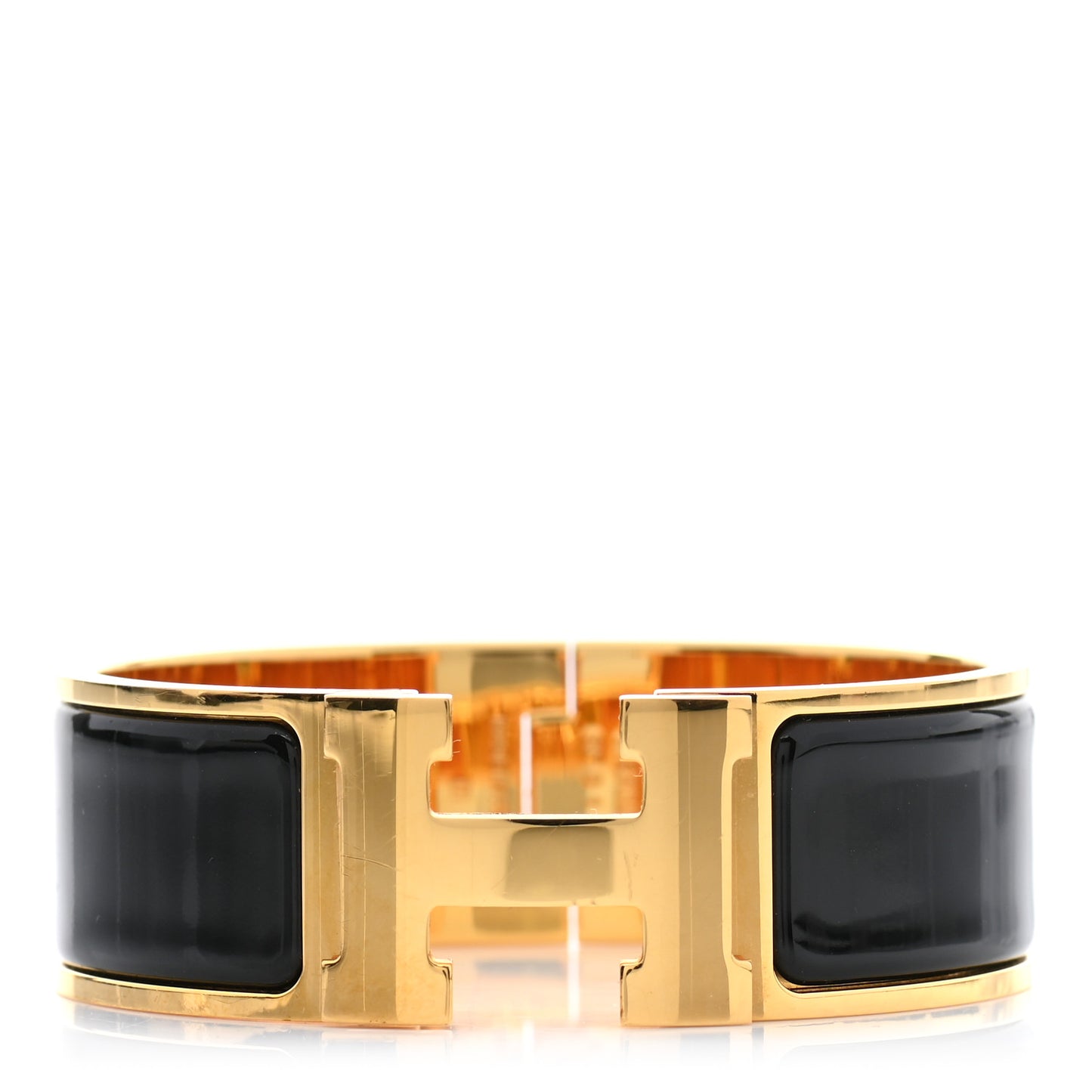 Enamel Wide Clic Clac H Bracelet PM Black