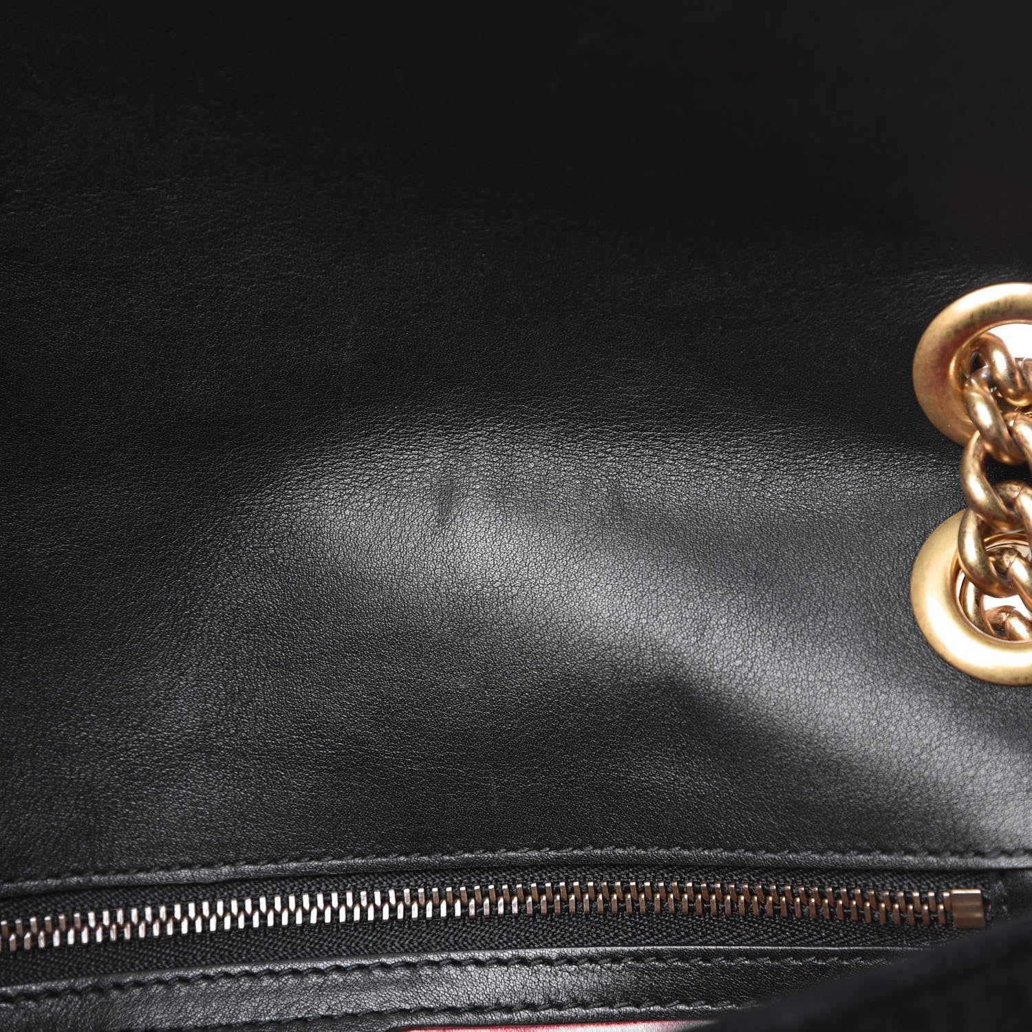 Gucci Velvet Matelasse Medium GG Marmont Shoulder Bag Black 9 of 9