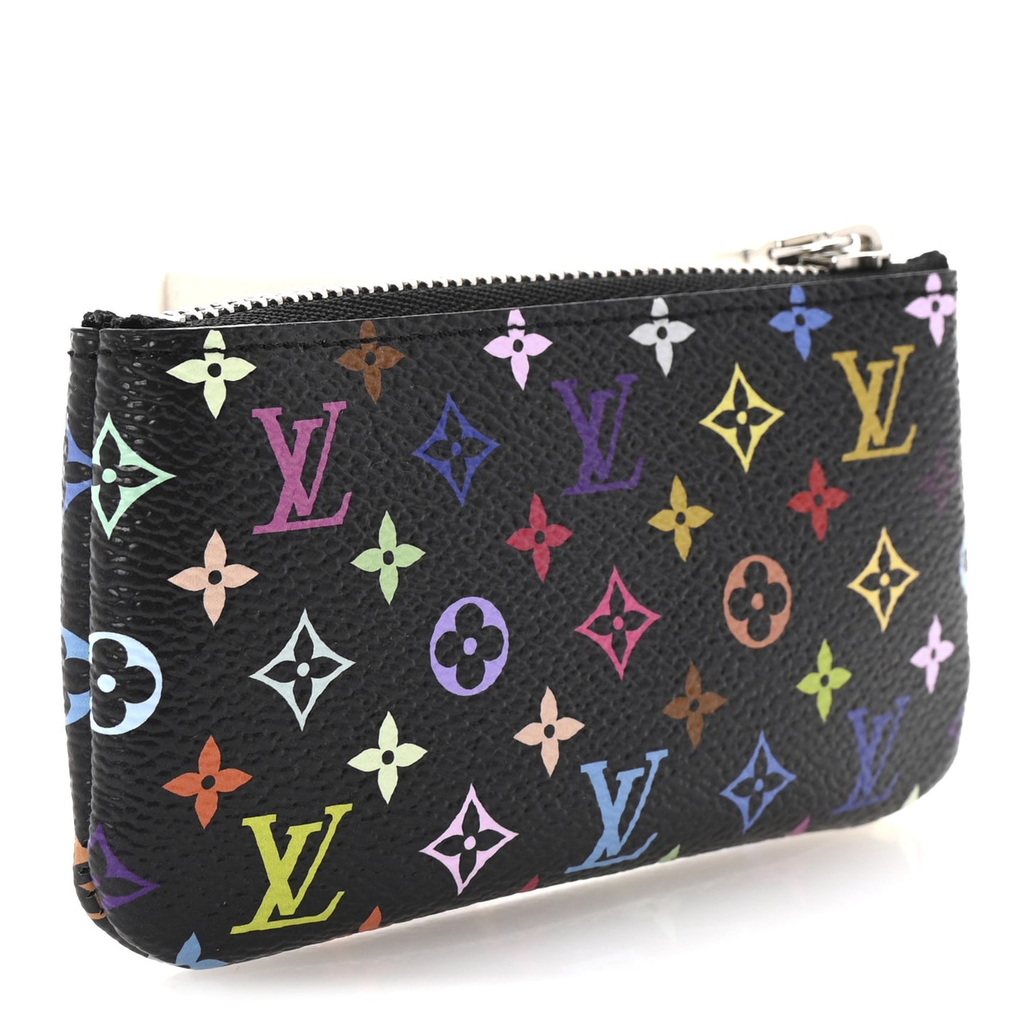 LV X TM Monogram Multicolor Key Pouch Black