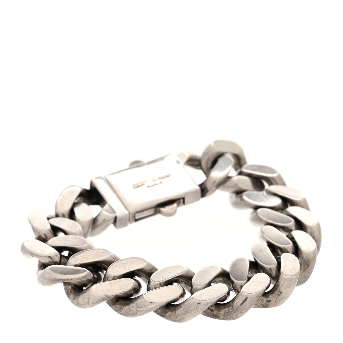 Metal Curb Chain Bracelet Oxidized Silver