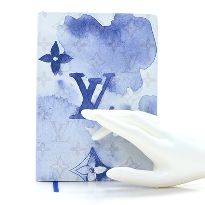 Louis Vuitton Monogram Watercolor Clemence Notebook Blue 2 of 8