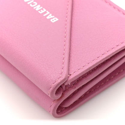 Balenciaga Grained Calfskin Logo Envelope Card Case Wallet Rose Magenta 10 of 12