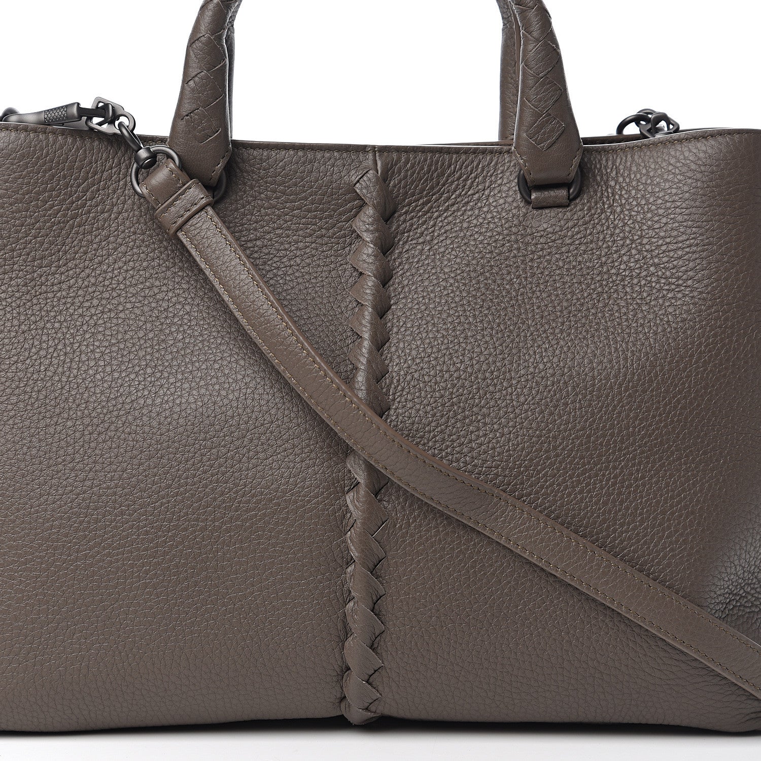 Bottega Veneta Cervo Deerskin Braided Tote Brown 8 of 8