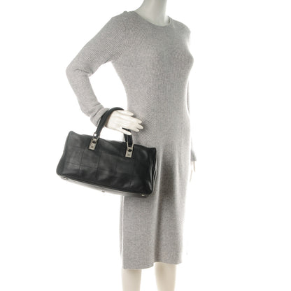 Chanel Lambskin Square Stitched Large Tote Black 2 of 6