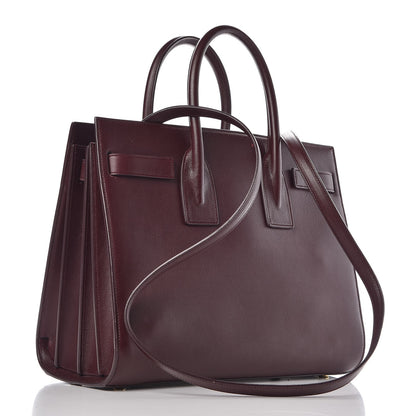 Saint Laurent Calfskin Small Sac De Jour Amarena 3 of 9