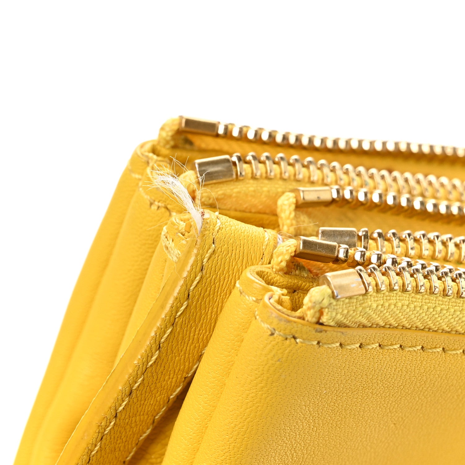 Celine Lambskin Small Trio Crossbody Bag Citron 11 of 12