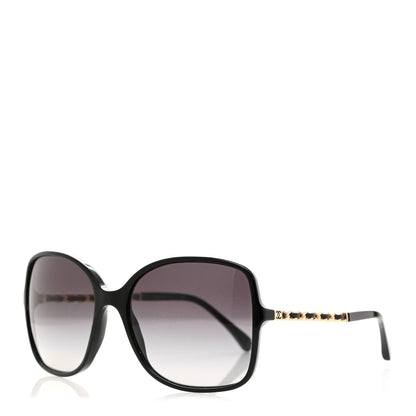 Chanel Lambskin Square Chain Sunglasses 5210-Q Black 1 of 7