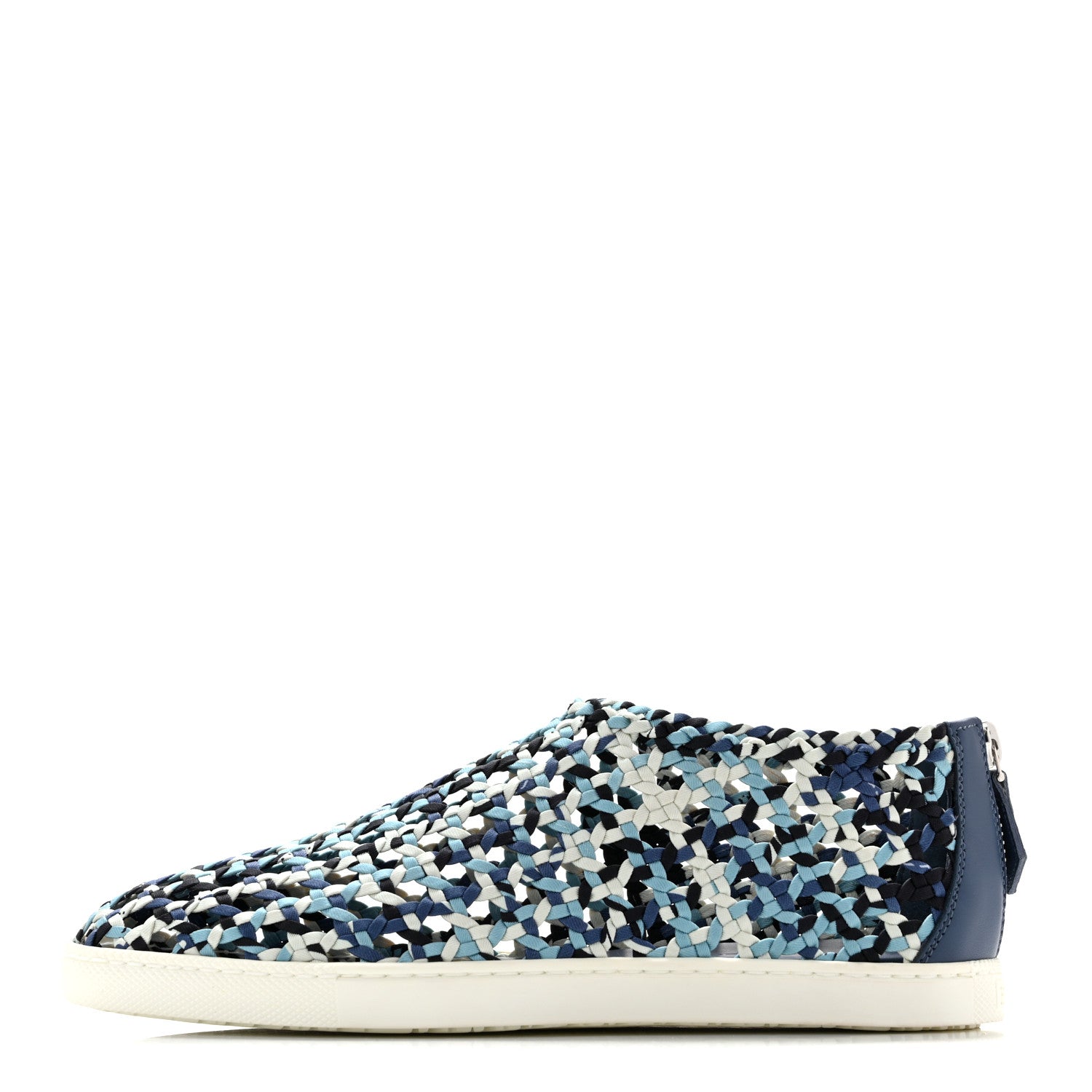 Hermes Silk Nappa Woven Festival Des Amazones Oxygene Sneakers 36.5 Multicolor Bleu Ciel 1 of 12