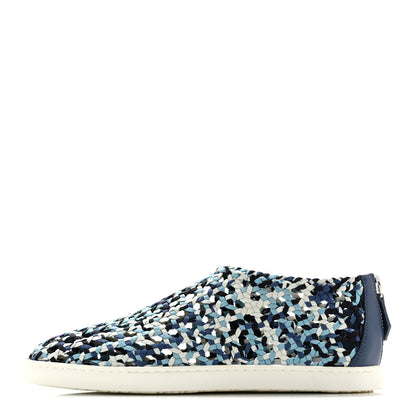 Hermes Silk Nappa Woven Festival Des Amazones Oxygene Sneakers 36.5 Multicolor Bleu Ciel 1 of 12