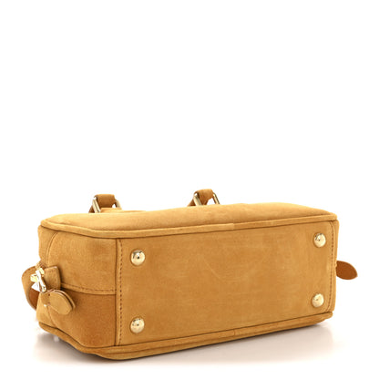 Miu Miu Suede Padded Regular Arcadie Top Handle Bag Whiskey 4 of 11