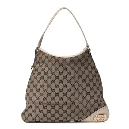 Gucci Monogram Medium New Britt Hobo Off White 1 of 22