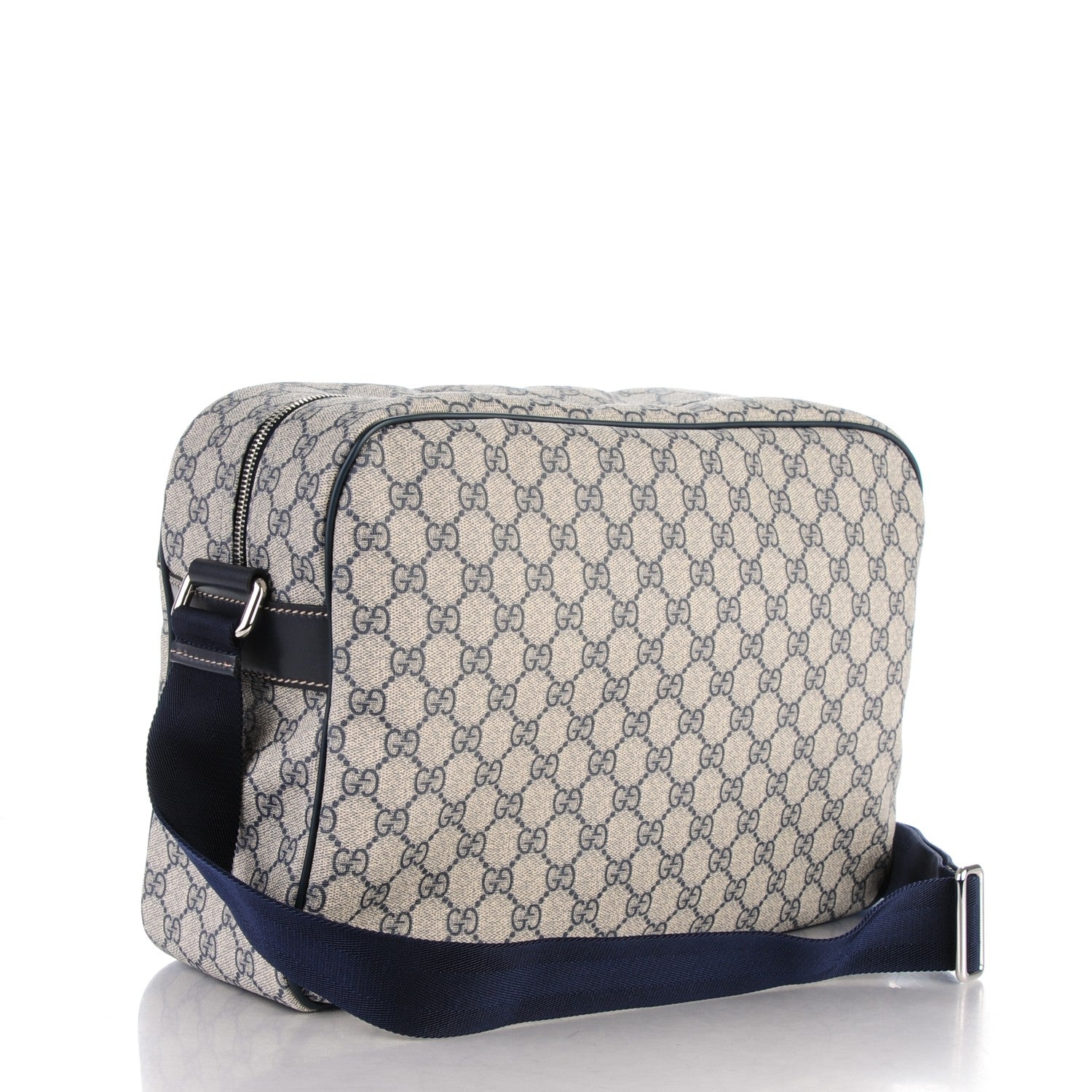 Gucci GG Plus Monogram Large Messenger Bag Navy 3 of 8