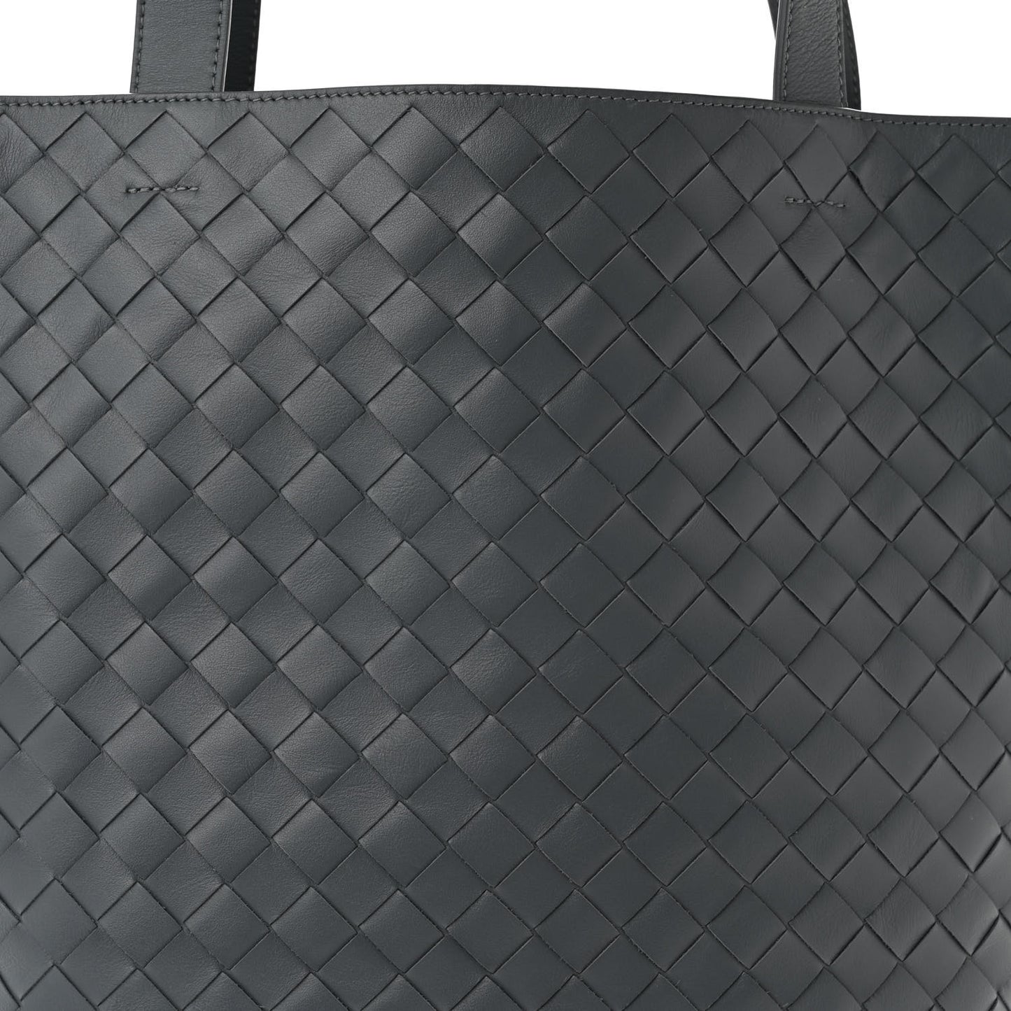 Calfskin Intrecciato Small Tote Bag Grey