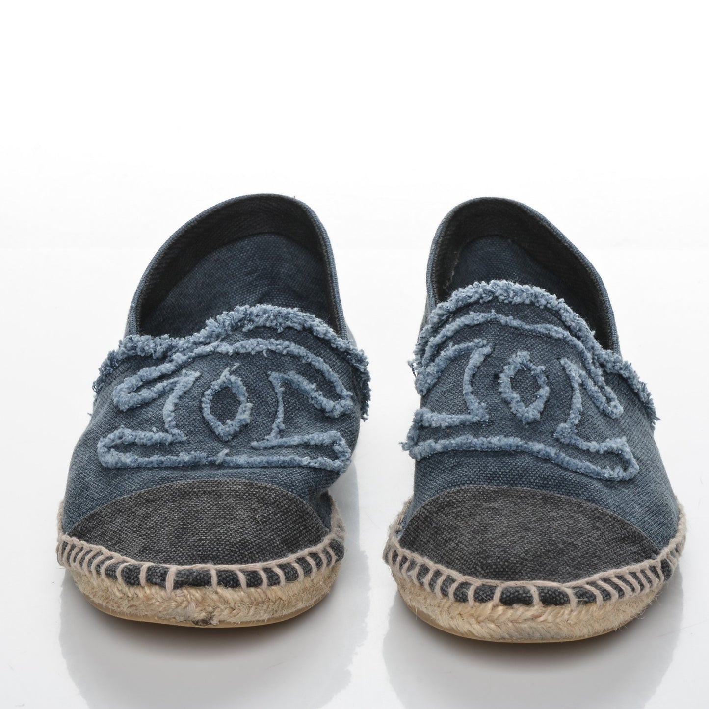 Denim Toile CC Espadrilles 40 Navy Black