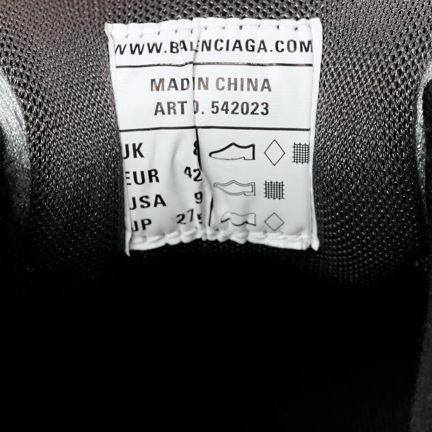 Balenciaga Mesh Nylon Womens Track Sneakers 42 Black Gris 8 of 9