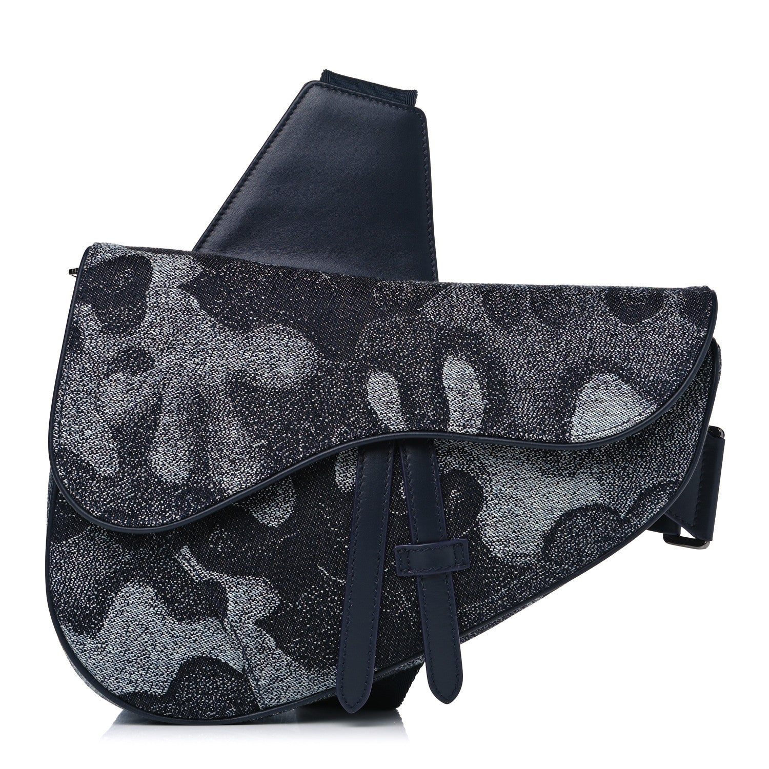 Christian Dior X Peter Doig Denim Camouflage Saddle Bag 1 of 5