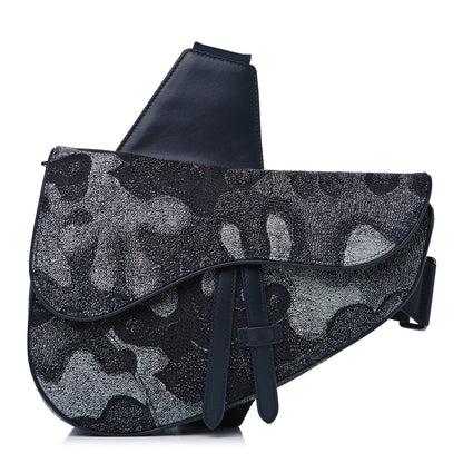 Christian Dior X Peter Doig Denim Camouflage Saddle Bag 1 of 5