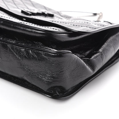 Saint Laurent Crinkled Calfskin Matelasse Monogram Large Niki Chain Satchel Black 9 of 9